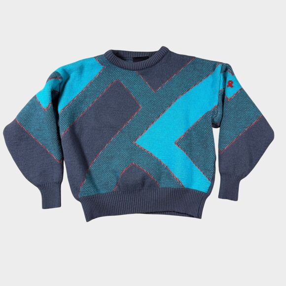 Demetre Other - Vtg 80s Demetre Ski Sweater Mens S Wool Geometric Knit USA Made Retro Gorpcore M